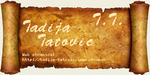 Tadija Tatović vizit kartica